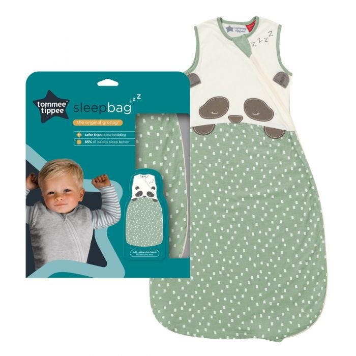 Gigoteuse Sleepbag Sleeping Pip avec emballage sur un fond blanc uni