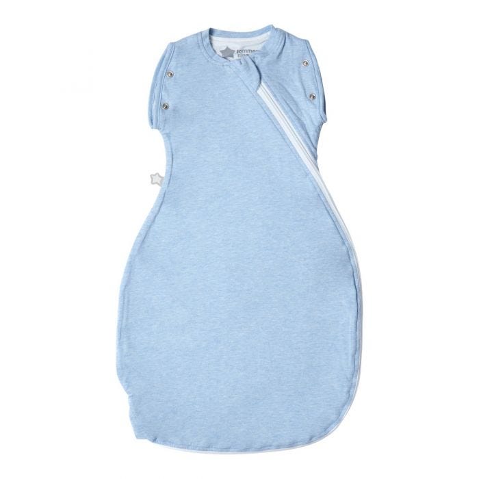 Blue Marl Grobag Snuggle zip closed