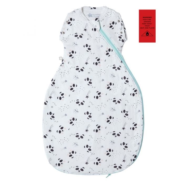 Little Pip Grobag Snuggle with fire safety advisory label