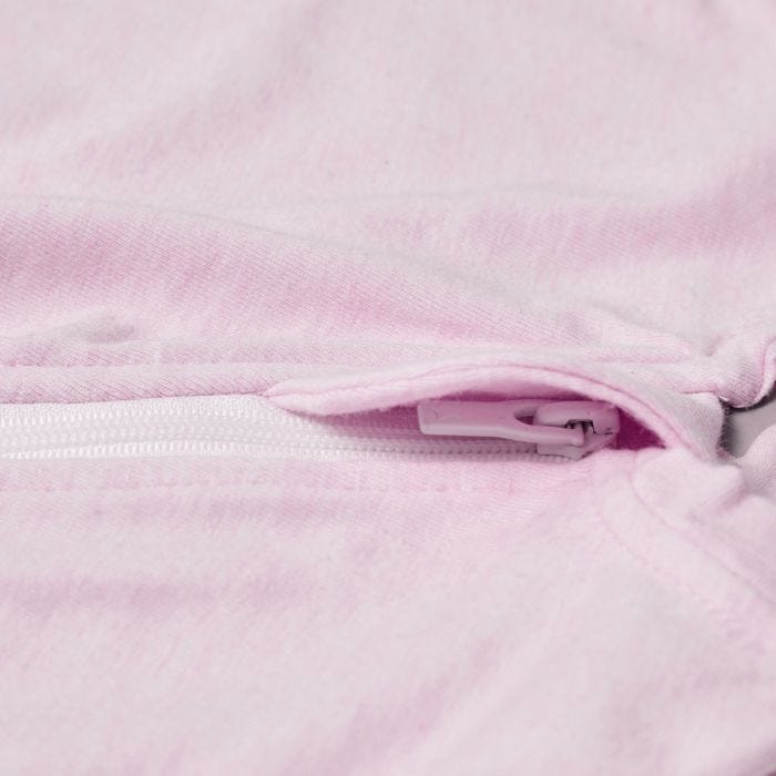 Sleepee Snuggee, Pink Marl close up on zip and fabric
