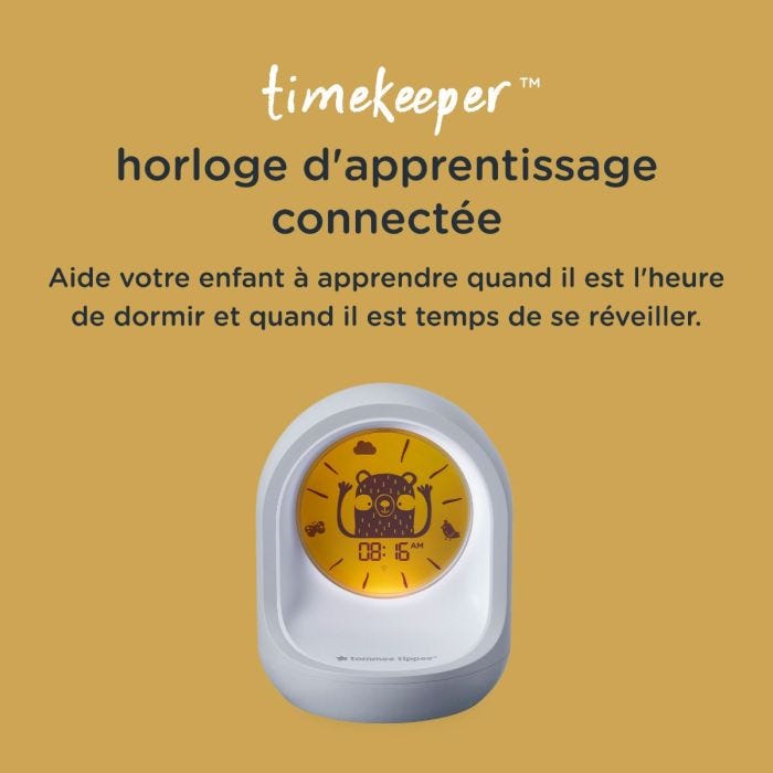 Réveil d&apos;apprentissage connecté avec explication de la façon dont il aide votre enfant à apprendre quand aller se coucher