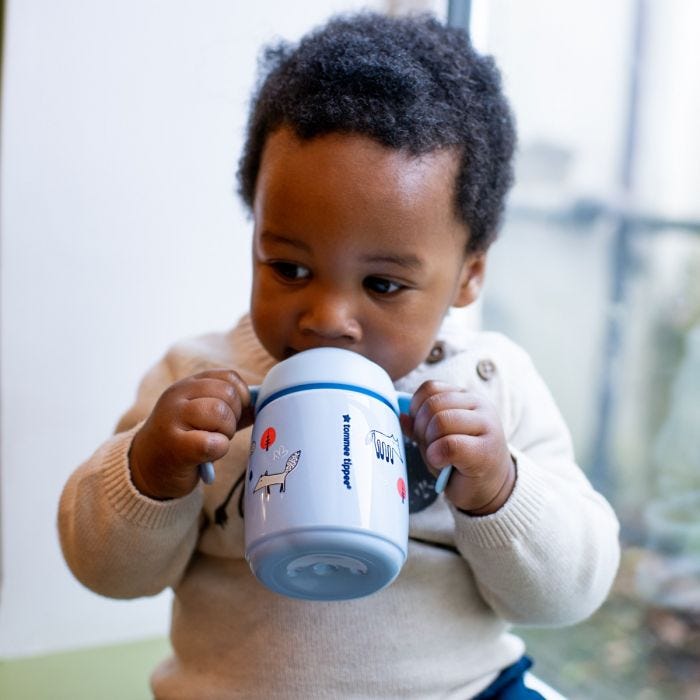 baby drinking from Superstar Training Sippee Cup 