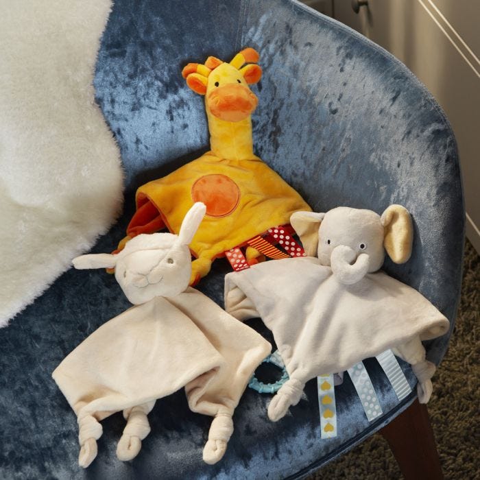 soft comforters on chair