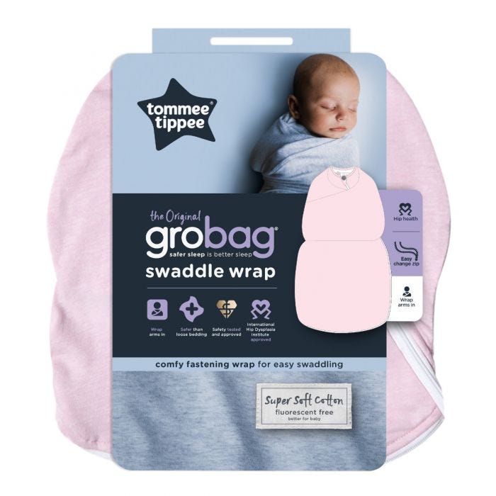 Pink Marl Swaddle Wrap Packaging