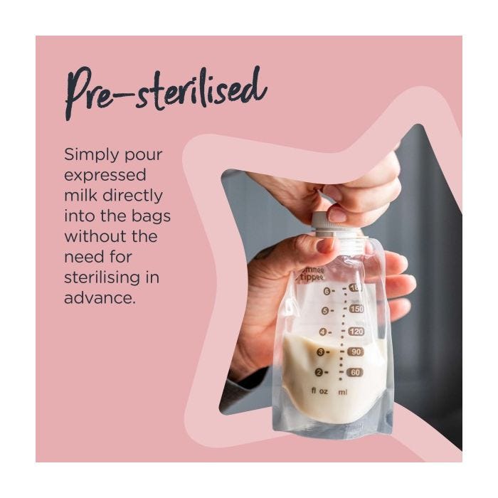 Made for me breast milk pouch infographic