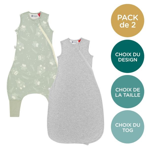 La gigoteuse Grobag et Steppee  - Lot de deux – 18 à 36 mois