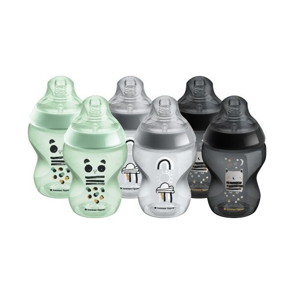 Closer to Nature Baby Bottles , Ollie &amp; Pip , 260ml - 6 Pack