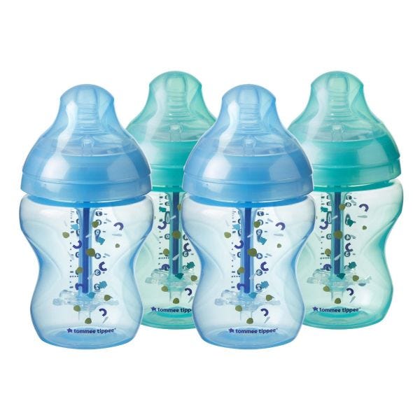 Advanced Anti-Colic Baby Bottles - 9oz, Neutral - 4 Pack
