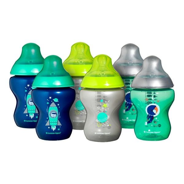 Closer to Nature Baby Bottles - Boldly Goes - 260ml - 6 Pack
