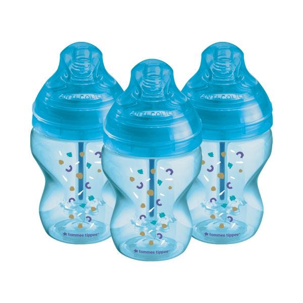 Advanced Anti-Colic Baby Bottle Blue – 260ml – 3 Pack