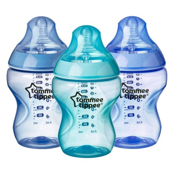 Closer to Nature Baby Bottles - Colour My World Hawaii Blue - 260ml - 3 Pack