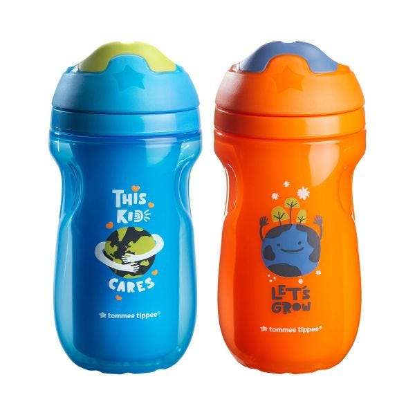 Insulated Sippee Cup, Blue &amp; Orange - 2 count
