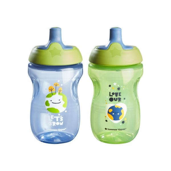 Sportee Bottle, 10oz, Blue /  Green - 2 count