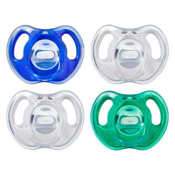 Ultra-Light Silicone Pacifier Blue, 18-36m - 4 count