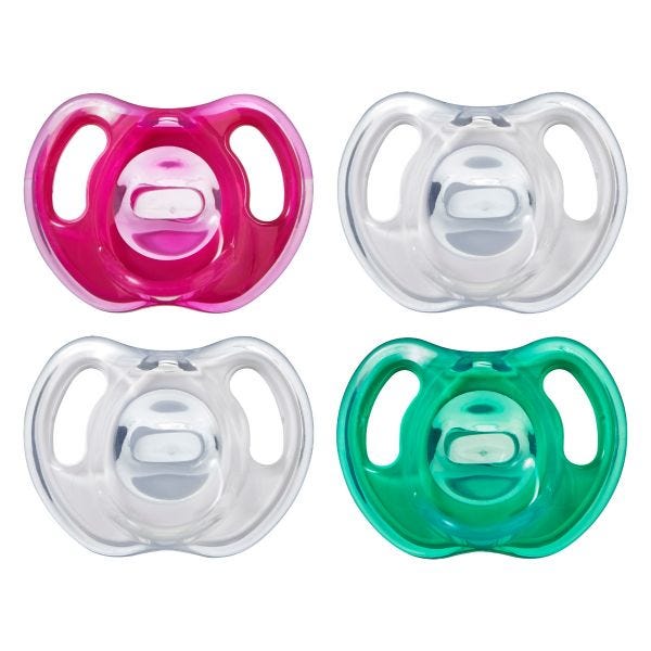 Ultra-Light Silicone Pacifier Pink, 18-36m - 4 count
