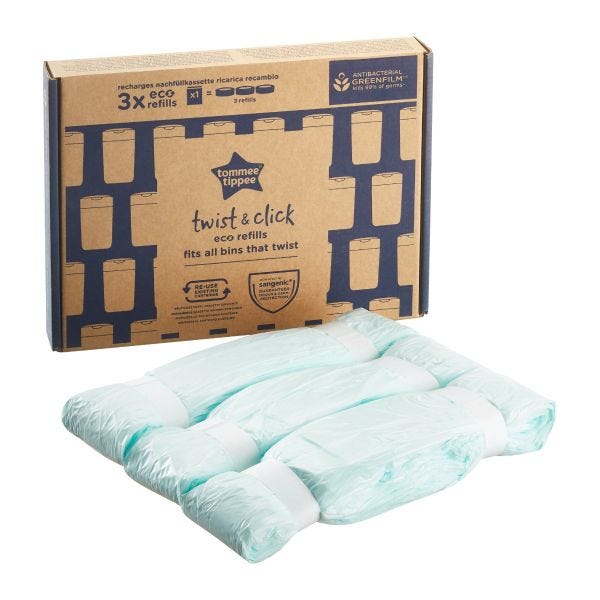 Eco-recharges pour poubelle à couches Twist &amp; Click - Lot de 3