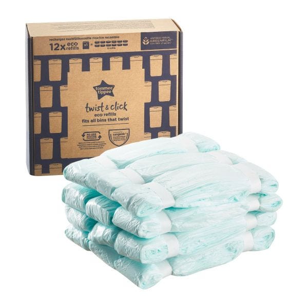 Éco-recharges pour poubelle à couches Twist &amp; Click - Lot de 12