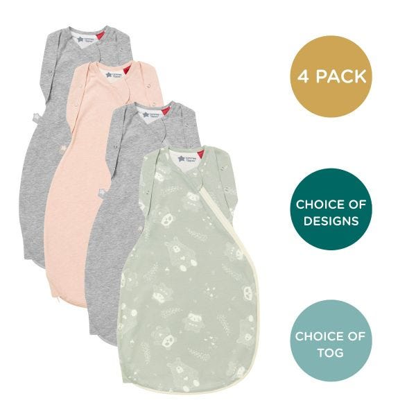 The Original Grobag Swaddlebag - 4 pack 0-6m