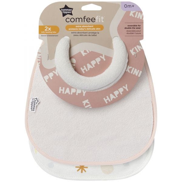 Milk Feeding Bib , Happy Kind - 2 pack