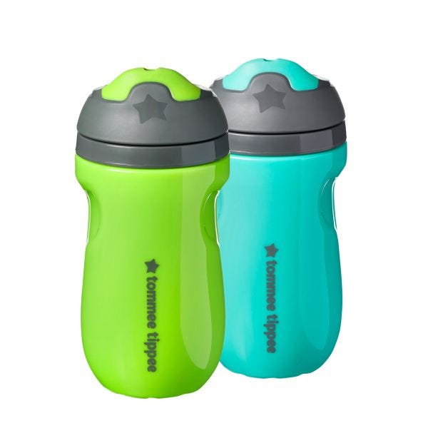Insulated Sippee Cup, teal, green - 2 pack 