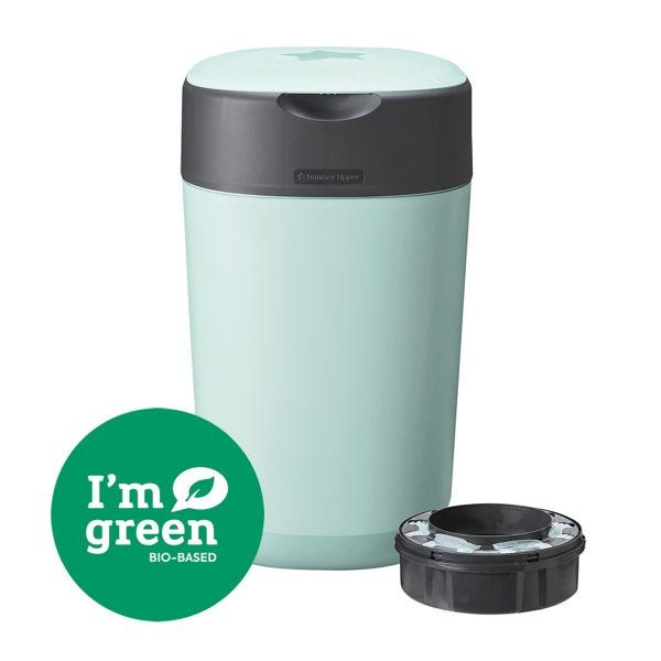  Twist &amp; Click Nappy Disposal Bin, green