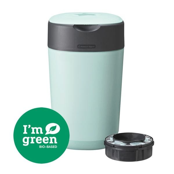 Twist &amp; Click Nappy Disposal Bin, Green