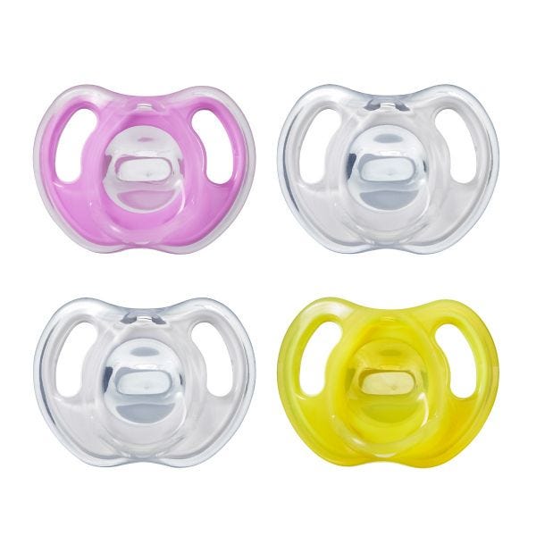 Ultra-Light Silicone Pacifier Pink, 6-18m - 4 count