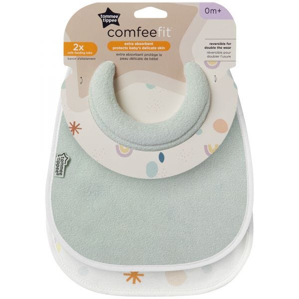 Milk Feeding Bibs, Rainbow - 2 pack