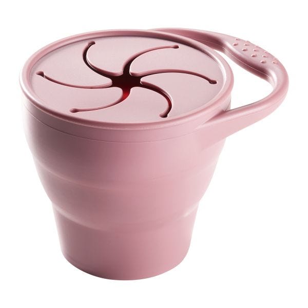 Silicone Collapsible Snack Pot, Pink