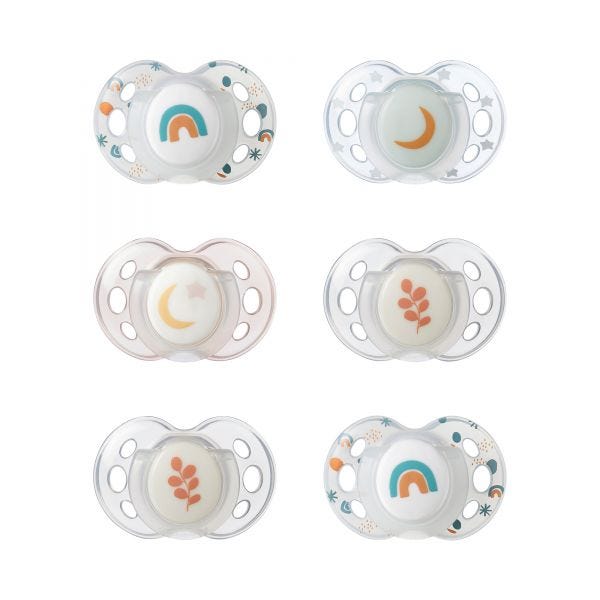 Night Time Pacifiers, 18-36m - 6 count