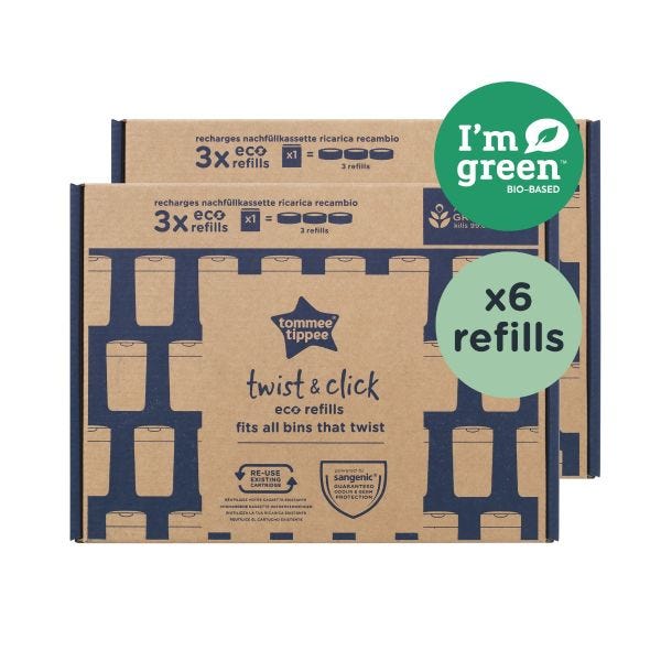 Twist &amp; Click Nappy Disposal Eco-Refills – 6 Pack