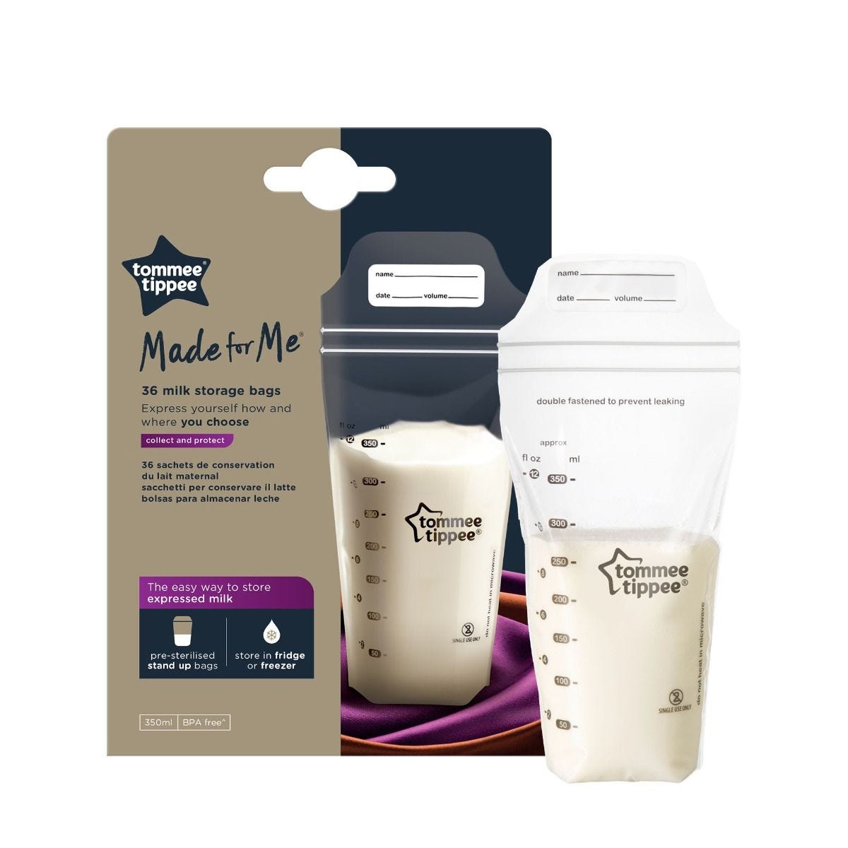 Tommee Tippee Sachets de conservation lait maternel 36 sachets 