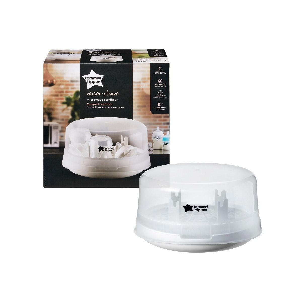 sterilising bottles in microwave tommee tippee