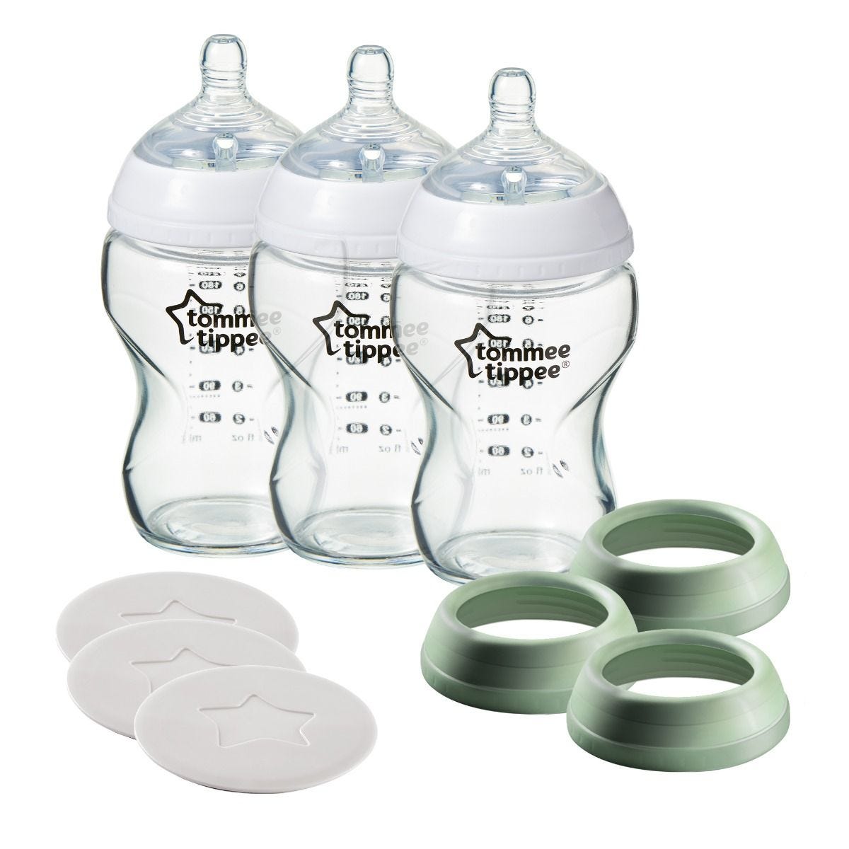 Forklaring efterfølger Styre Closer to Nature 3-in-1 Glass Bottle 9fl oz - 3 pack I Tommee Tippee