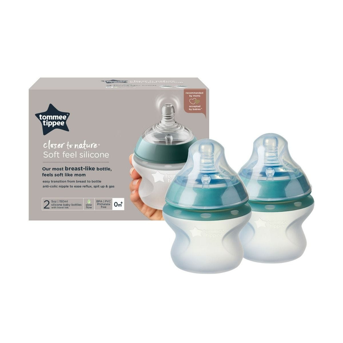 Closer to Nature Silicone Baby Bottle Tommee Tippee