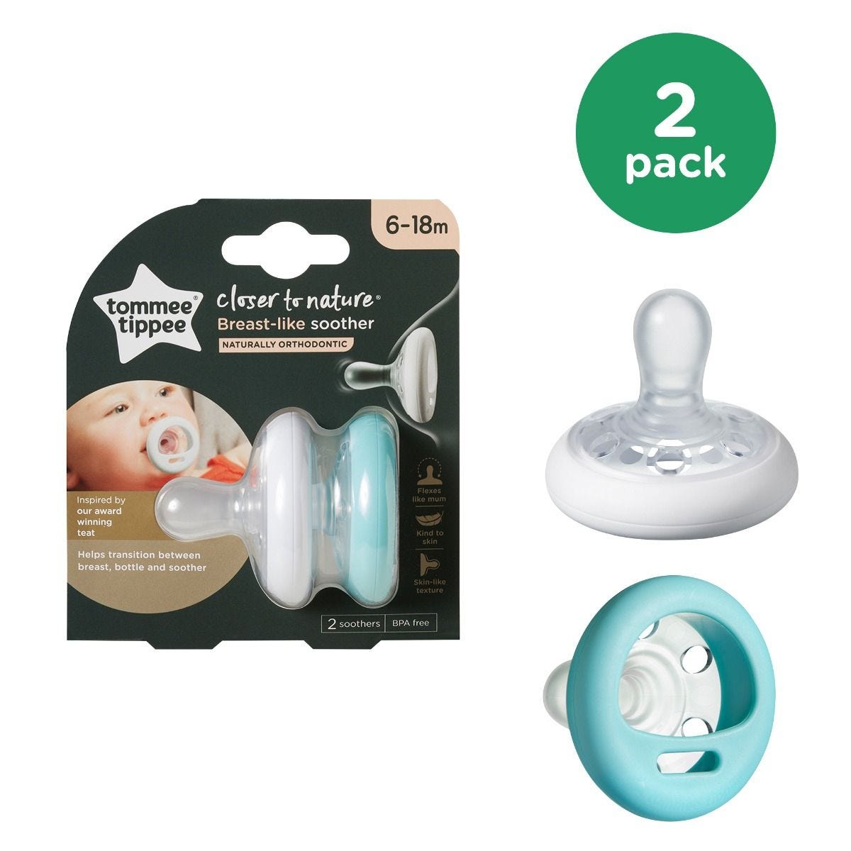 Orthodontic pacifier top tommee tippee