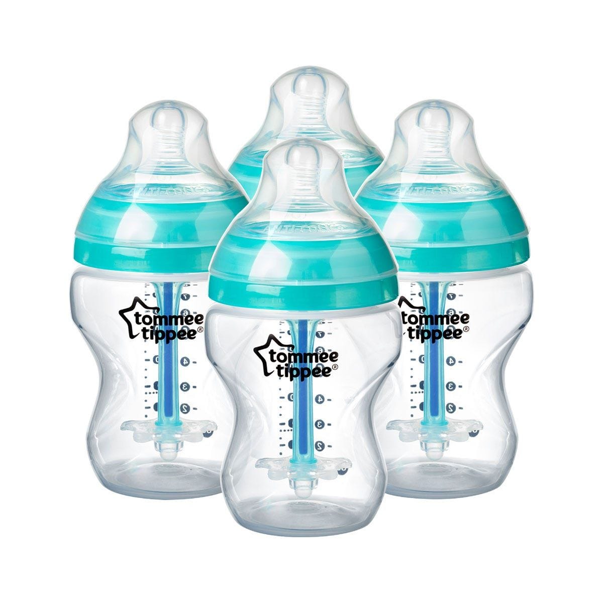 New Tommee Tippee Advanced Anti Colic Bottles with heat sensing tube 260ml 0m+ 