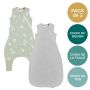 gigoteuse grise et steppee woodland sur fond blanc avec lot de 2, choix de motifs et tog en médaillons
