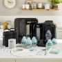 Products included in the ultimate bottle feeding bundle. Including steriliser, perfect prep machine and bottles in kitchen.