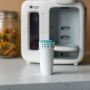 Replacement filter on a kitchen counter in front of the Perfect Prep D&N machine