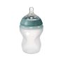 9fl oz silicone baby bottle on white background.