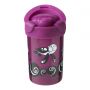 No knock cup with lid purple