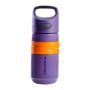 Tasse Sportee mauve à couvercle rabattable sur fond blanc