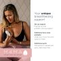 Mother breastfeeding with &apos;your unique breastfeeding support&apos; 