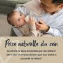 Père nourrissant son bébé à l&apos;aide d&apos;un biberon Closer to Nature avec texte indiquant que sa tétine est la plus facilement acceptée et semblable à un sein.