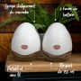 Tire-laits portables sur comptoir de cuisine avec indication des caractéristiques les plus importantes
