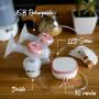 Double electric breast pump with power unit, breast pads and nipple cream with pointers of the pump’s key features