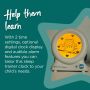 Groclock with a blue screen with text explaining there is a digital clock feature.