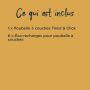 Infographie présentant les éléments du lot, notamment un choix de sacs poubelle couches et 6 recharges écologiques plates 