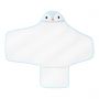 percy the penguin swaddle dry towel - open 